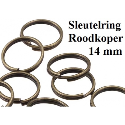 Sleutelring-14mm-Koper